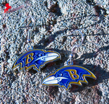 Baltimore Ravens  Dangle Earrings, Sports Earrings, Football Fan Earrings - Gift - $3.95