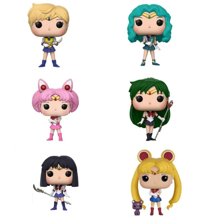 Animation Sailor Moon cute cartoon vinyl figure Collection Model Toys Chibi Moon - £14.70 GBP+