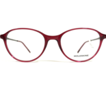 Moleskine Eyeglasses Frames MO1114 40 Clear Red Silver Round Full Rim 50... - $41.84