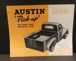 Austin A40 &quot;Pick-up&quot; for Every Light Transport Task Sales Brochure 1950 - $67.48