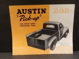 Austin A40 &quot;Pick-up&quot; for Every Light Transport Task Sales Brochure 1950 - $67.48