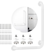 White Angled Grab Bar 16x24 Inch, iHansee Anti-Slip Bathroom Safety Bar ... - $648.93 MXN