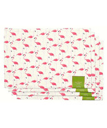 Kate Spade Fabric Placemats Set of 4 Pink Flamingos Flamingo Strut Your ... - £45.74 GBP