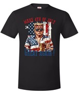 Trump T-Shirt Make 4th of July Great Again Beer Printed Trump 2025 T-Shirt - $29.77 CAD+