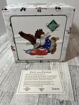 2008 Charming Tails “Freedom” Bald Eagle American Flag SEALED Fitz &amp; Floyd - £49.09 GBP