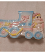 Rubens Orginal Nursery Train Planter Pastels Boy Train Conductor Ceramic... - $165.54 MXN