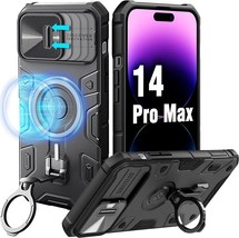 Case Compatible With iPhone 14 Pro Max 6.7&quot;,  Rotatable Kickstand (Black) - $18.37