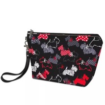 Funny Scotty Terrier  Cosmetic Purse Mini Women Leather Beauty Pouch Travel Make - £13.24 GBP