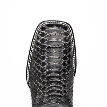 Marco Di Milano Genuine Snake Skin Cowboy Boot Missouri Stone White image 4