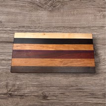 Handcrafted Cutting Board 9x18 Striped Hardwoods Sleek Modern Rustic Kit... - $1,012.14 MXN