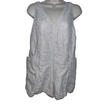 ATHLETA Retreat Linen Romper Women&#39;s Size XS Undyed Beige Sleeveless Poc... - €21,53 EUR