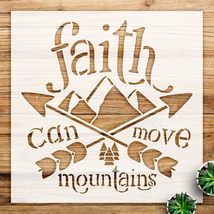 Faith can Move Mountains Stencil Pattern for Wood and Wall Decor, Inspir... - $14.69+
