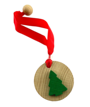 Goula Wooden Ornament Christmas Tree Handmade Hand Painted Spain - £11.77 GBP