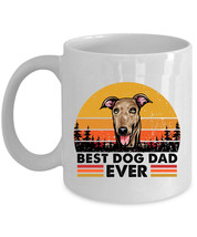 Best Greyhound Dog Dad Ever Coffee Mug 11oz Retro Sunset Cup Gift Pet Do... - £12.17 GBP+