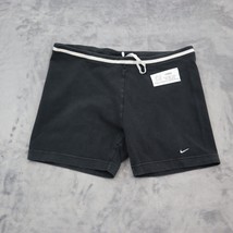 Nike Shorts Womens L Black Adjustable Waist Athletic Active Pull On Bottoms - £17.90 GBP