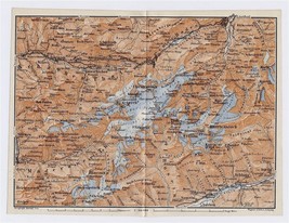 1911 Original Antique Map Of Vicinity Of Linthal Glarus Toedi Alps Switzerland - £16.74 GBP