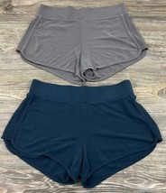 Lot Of 2 ~ATHLETA Serenity Shortie Shorts Size Small Blue &amp; Grey #209910-00 - £26.82 GBP