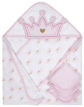 Gerber Baby Girl 4-Piece Pink Princess Organic Cotton Terry Bath Set - £11.92 GBP