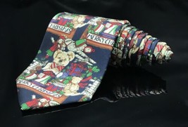 Robert Talbott H Stockton Mens Neck Tie Merry Christmas gifts bear trains dolls - £34.74 GBP