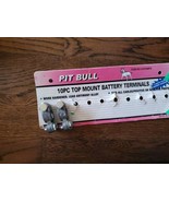 2 Piece Vintage Pit Bull  Top Mount Battery Terminals Lead Antimony Alloy - $12.93 CAD