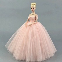 Pink Wedding Dress for 11.5inch Doll Princess Long Dresses Doll Clothes 1/6 Toys - $10.69