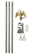 AES 6&#39; Feet Residential Flag Pole Kit Tangle Free No Furl Rings - £19.30 GBP
