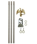 AES 6&#39; Feet Residential Flag Pole Kit Tangle Free No Furl Rings - $465.32 MXN