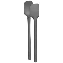 Tovolo Flex-Core All Silicone Mini Spoonula 2pcs - Charcoal - £19.17 GBP