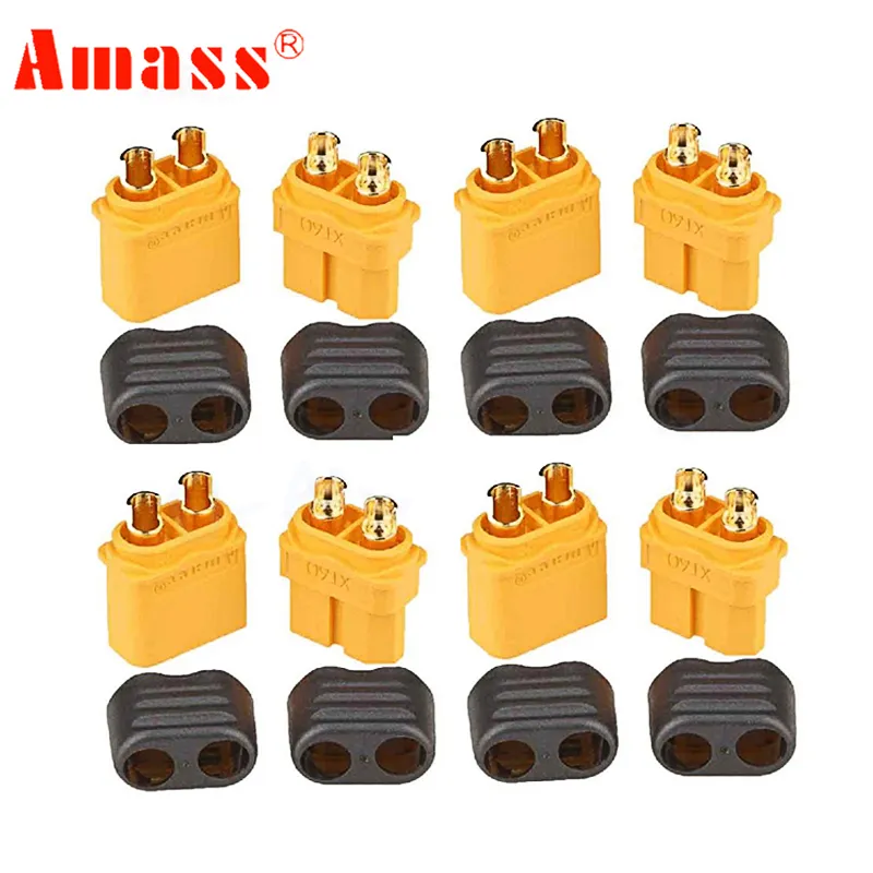 10pcs Amass XT60h connector XT60-T plug with Sheath Housing Female / mal... - £7.18 GBP