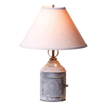 Irvins Country Tinware Paul Revere Lamp with  Linen Shade - £82.59 GBP