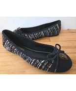 Kurt Geiger London Eagle Tweed Ballet Flats Shoes Black/Multi US 8.5/EU ... - $82.21 CAD