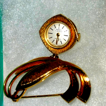 Frey 17 Jewel Gold watch brooch incarbolic Swiss brooch! EXTREMELY Rare! - £234.96 GBP