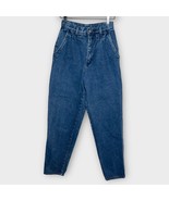 VINTAGE Bill Blass Pleated High-Waisted Blue Denim Mom Jeans Rigid Denim... - €37,03 EUR