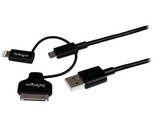 StarTech.com USB Multi Charging Cable - 3.3 ft / 1m - Lightning / USB-C ... - £34.51 GBP