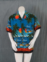 Zany Island Shirt -  From the Caribbean - Sunglasses and Palm Trees -Men&#39;s Large - £30.63 GBP