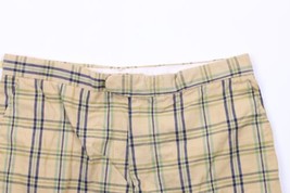 Vintage 50s Streetwear Mens Size 32 Flat Front Above Knee Chino Shorts Plaid USA - £54.71 GBP