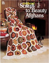 Leisure Arts Crocheted Scraps to Beauty Afghans Crochet Book Crochet Pat... - $21.53