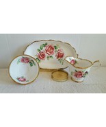 Rare 3 Pcs Vintage Queen Anne Lady Margaret Tea Cup Creamer Desert Set P... - £43.25 GBP