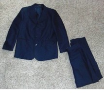 Boys Suit 2 Pc Mark Jason Navy Blue Single Breasted Suit Jacket &amp; Pants Set- 18 - £28.81 GBP