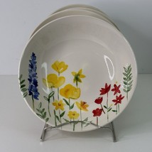 4 Soup Bowls Royal Stafford Spring Flowers Scattered Watercolor Floral 7... - $48.46