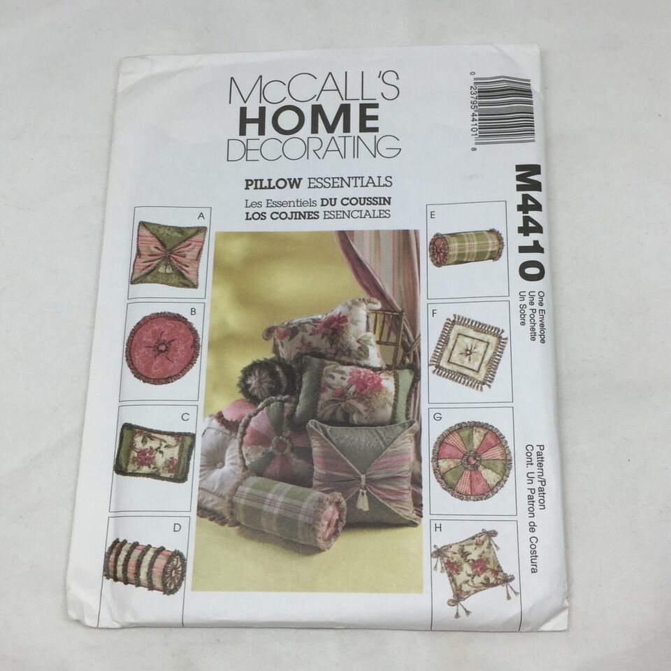 Primary image for McCalls Home Decorating M4410 Pillow Essentials Sewing Pattern Craft Uncut