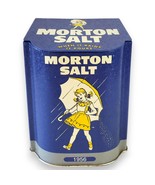 Reproduction 1956 Morton Salt Tin &quot;When It Rains It Pours&quot; Girl Hinged Lid - $472.55 MXN