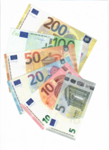 5 10 20 50 100 200 euro set, banknotes 385 IN EUROS - £385.83 GBP