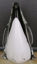 Gorgeous Murano Glass Paper Weight Figurine Penguin White Black - £9.37 GBP