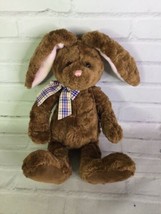 Gund Bunston Bunny Rabbit Brown Pink Floppy Ears Plush Stuffed Animal Toy Easter - £33.22 GBP