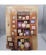 Vintage Cross Stitch Patterns, Short and Sweet 60 Miniature Sayings, Lei... - £15.97 GBP