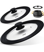 Universal Lids for Pots, Pans &amp; Skillets - Fits 7&quot;, 8&quot; &amp; 9&quot; Diameter, 10... - $35.56 CAD