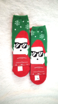 Wondershop Kid&#39;s Super Soft Holiday Crew Santa Print Socks (M/L Sizes 2-... - $9.54