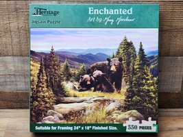 Heritage &quot;Enchanted&quot; Jigsaw Puzzle - 550 Piece - Bear And Cubs - SHIPS FREE - $18.79