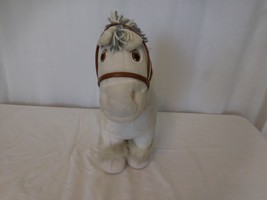 Coleco Cabbage Patch Kids White Gray Plush Stuffed Show Pony Horse Vtg 1984 - £16.63 GBP